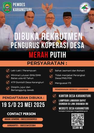 LOWONGAN KOPERASI DESA MERAH PUTIH